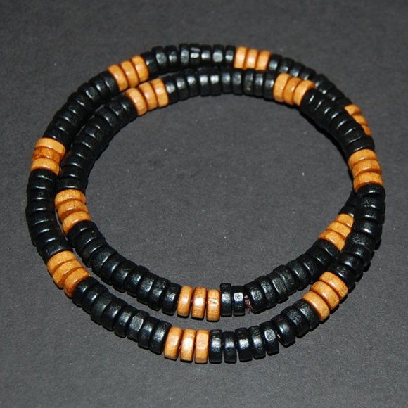 Men Necklace,Wood Necklace,Surfer Necklace,Tribal Style,Chocker,Beach Necklace - Picture 2 of 3